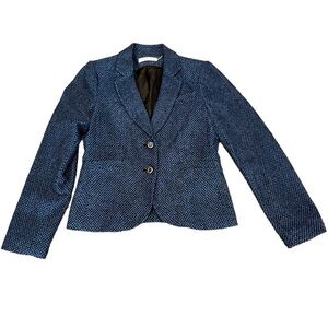 Calvin Klein Blue Denim Blazer Tailored Fit